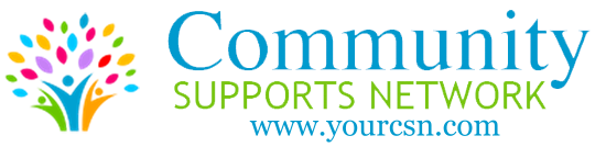 Logo and name of Community Supports Network | www.yourcsn.com
