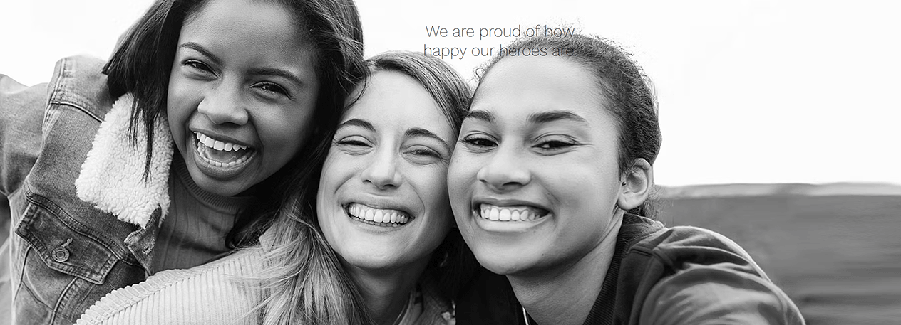 We are proud of how happy our heroes are.