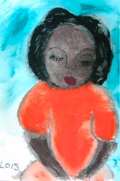 Image of painting depicting Lois Curtis in honor of black history month.