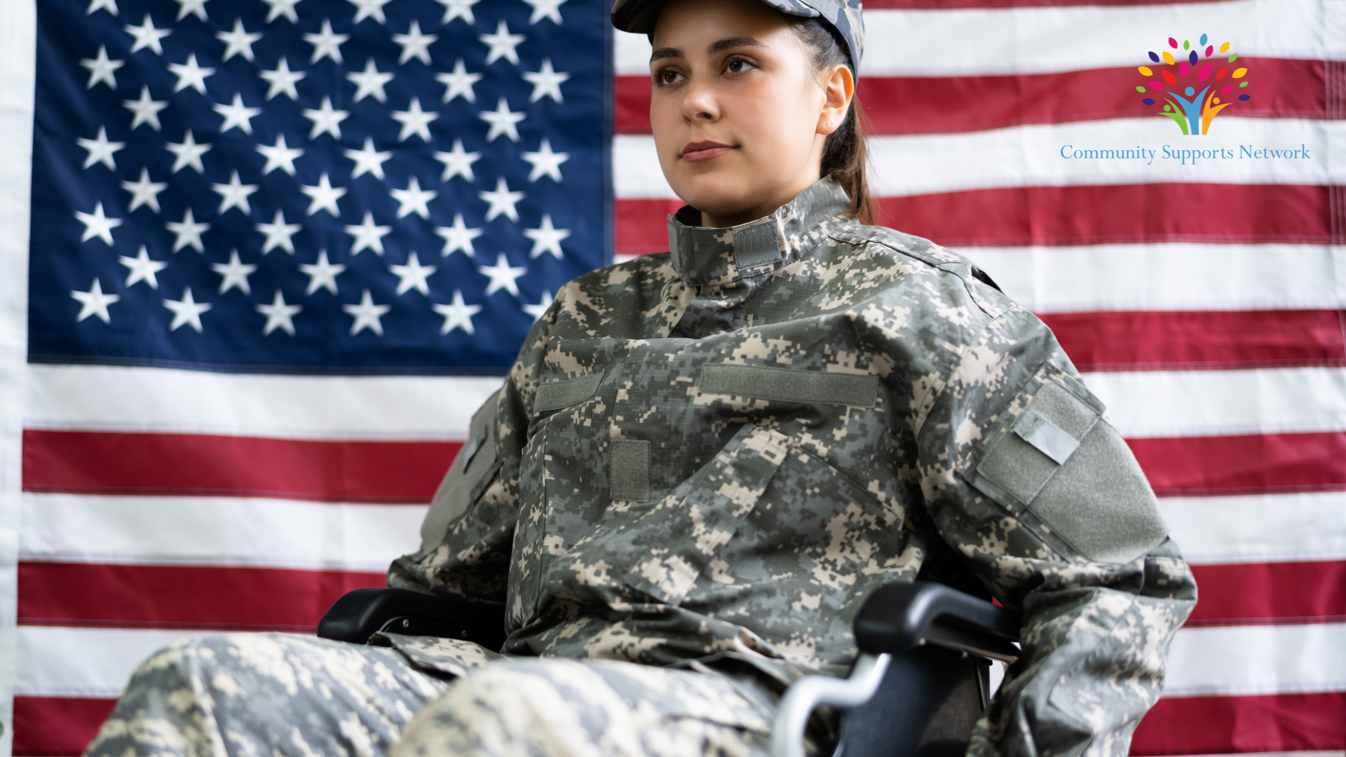 Photo of an American soldier with a disability. She is an example of a person whose service and sacrifice for our nation is what we honor on May 25, 2026 and which is the topic of this blog post about Memorial Day, community and the importance of inclusion.