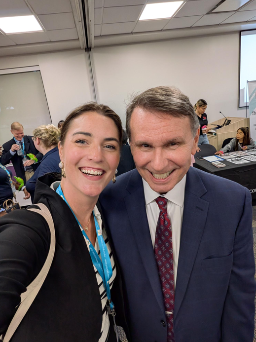 Photo of Jessica Quarello and Ted Mayer while attending the June 2026 annual resource fair expo event.