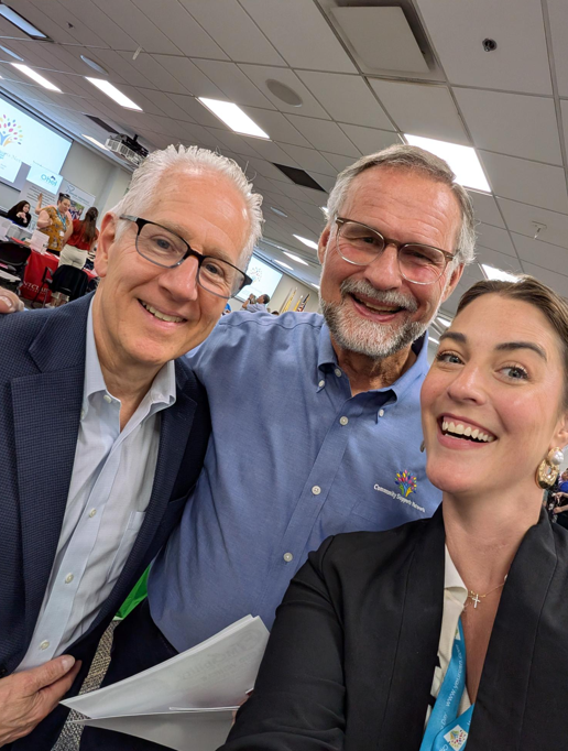 Photo of Earl Pedersen, Tom Mayer and Jessica Quarello at the 2026 annual resource fair expo event.