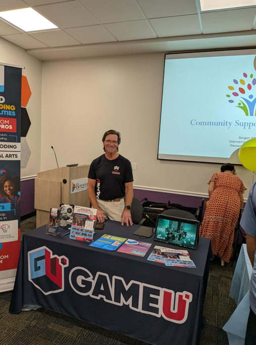 Table hosted by Game-U at the NJYTE expo event.
