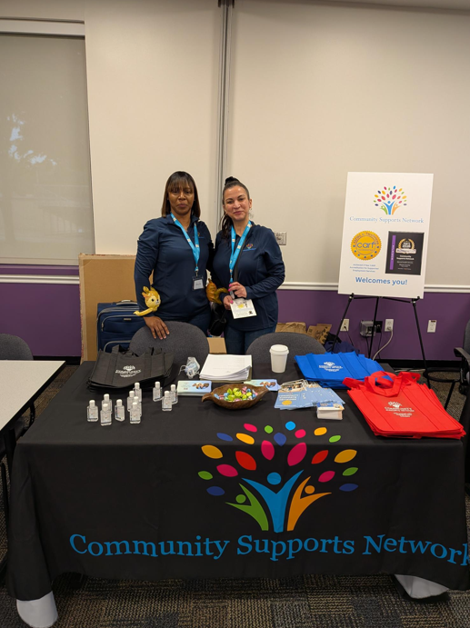 Photo of Rene and Mary at our table at the expo event.