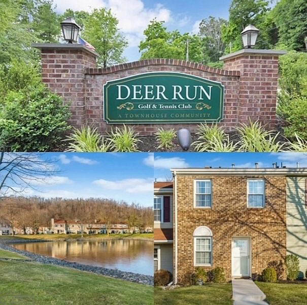 Collage of photos from the Deer Run Condominium Association's Townhouse Community, where we have a completely renovated condo for sale. This home is perfect for a family seeking housing for a loved one with special needs!